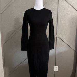 Zara Classic Black Long Sleeve Dress